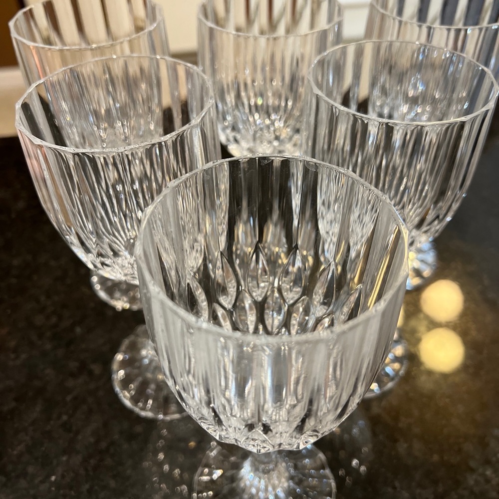 Vintage Bretagne by Cristal D'Arques-Durand Water Wine Goblet 7 3/8” Set Of 6
